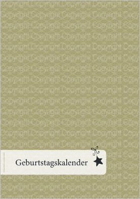 A4 Geburtstagskalender